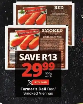 Checkers Farmer's Deli Red/ Smoked Viennas offer