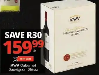 Checkers KWV Cabernet Sauvignon Shiraz offer