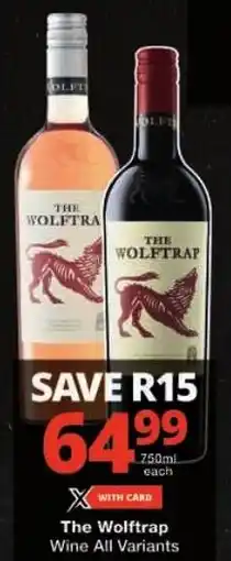 Checkers The Wolftrap Wine All Variants offer