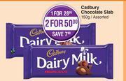 Cadbury Chocolate Slab Assorted-150g Each