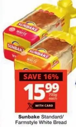 Checkers Sunbake Standard/ Farmstyle White Bread offer