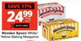 Checkers Wooden Spoon White/ Yellow Baking Margarine offer