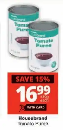 Checkers Housebrand Tomato Puree offer