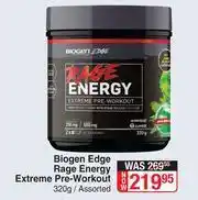 Dis-Chem Biogen Edge Rage Energy Extreme Pre Workout Assorted-320g offer