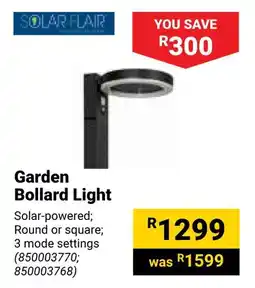 Builders Warehouse SOLAR FLAIR Garden Bollard Light offer