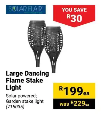 Builders Warehouse SOLAR FLAIR Large Dancing Flame Stake Light offer