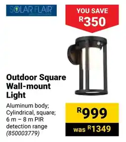 Builders Warehouse SOLAR FLAIR Outdoor Square Wall-mount Light offer