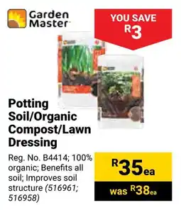 Builders Warehouse Garden Master Potting Soil/Organic Compost/Lawn Dressing offer