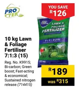 Builders Warehouse Lawn & Foliage Fertiliser 7:1:3 (15) offer