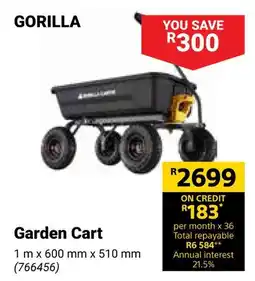 Builders Warehouse GORILLA Garden Cart offer