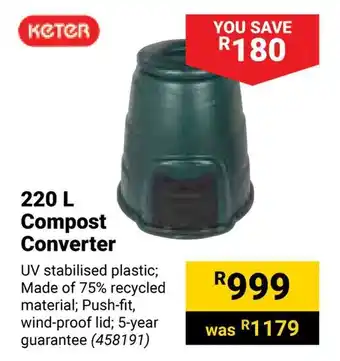 Builders Warehouse KETER Compost Converter offer