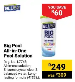 Builders Warehouse BLU52 Big Pool All-in-One Pool Solution offer