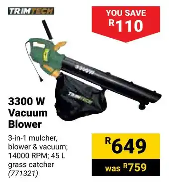 Builders Warehouse TRIMTECH 3300 W Vacuum Blower offer