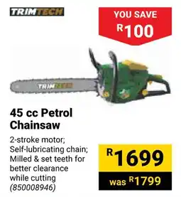 Builders Warehouse TRIMTECH 45 cc Petrol Chainsaw offer