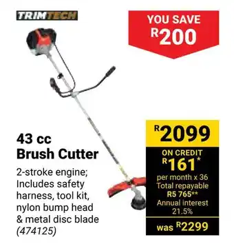 Builders Warehouse TRIMTECH 43 cc Brush Cutter offer