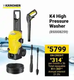 Builders Warehouse KARCHER K4 High Pressure Washer offer