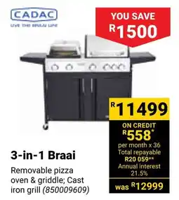 Builders Warehouse CADAC 3-in-1 Braai offer