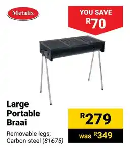 Builders Warehouse Metalix Large Portable Braai offer