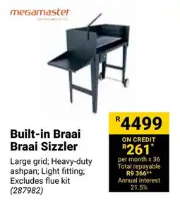 Builders Warehouse Megamaster Built-in Braai Braai Sizzler offer