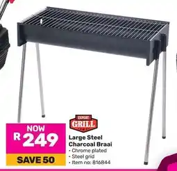 Game EXPERT GRILL Large Steel Charcoal Braai offer