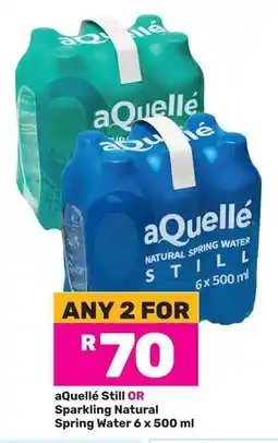 Game aQuellé Still OR Sparkling Natural Spring Water offer