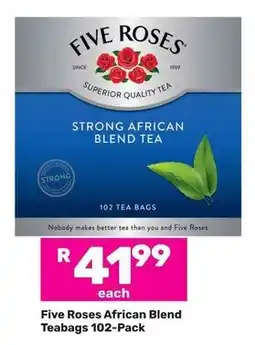 Game Five Roses African Blend Teabags offer