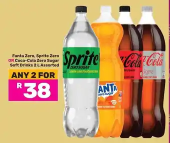 Game Fanta Zero, Sprite Zero OR Coca-Cola Zero Sugar Soft Drinks Assorted offer