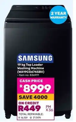 Game SAMSUNG Top Loader Washing Machine offer