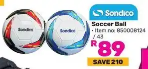 Game Sondico Soccer Ball offer