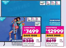 Game SAMSUNG 75" UHD Smart TV offer