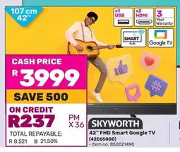 Game SKYWORTH 42" FHD Smart Google TV offer