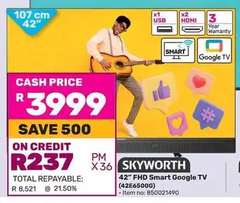 Game SKYWORTH 42" FHD Smart Google TV offer