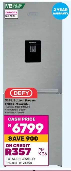 Game DEFY Bottom Freezer Fridge offer