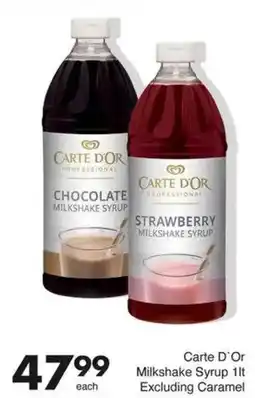 Save Hyper Carte D'Or Milkshake Syrup Excluding Caramel offer