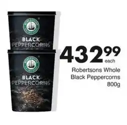 Save Hyper Robertsons Whole Black Peppercorns offer