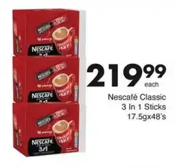 Save Hyper Nescafé Classic 3 In 1 Sticks offer