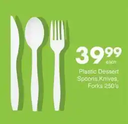 Save Hyper Plastic Dessert Spoons, Knives, Forks offer