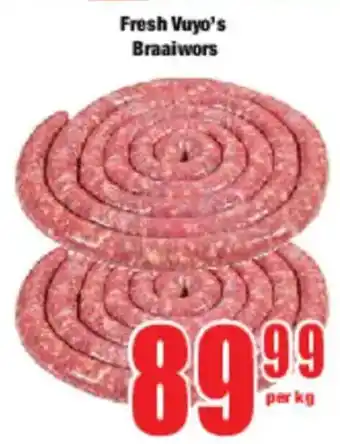 Boxer Fresh Vuyo's Braaiwors offer