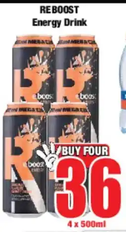 Boxer REBOOST Energy Drink offer