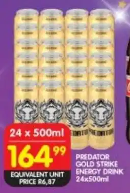 Shoprite Predator gold strike energy drink offer