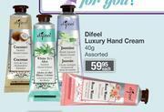Dis-Chem Difeel Luxury Hand Cream Assorted-40g Each offer