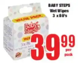 Boxer BABY STEPS Wet Wipes offer