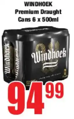 Boxer WINDHOEK Premium Draught Cans offer