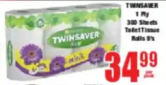 Boxer TWINSAVER 1 Ply 300 Sheets Toilet Tissue Rolls offer