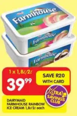 Shoprite Dairymaid farmhouse rainbow ice cream offer