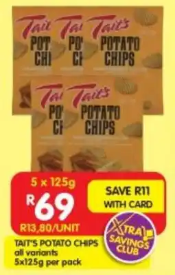 Shoprite Tait's potato chips all variants offer