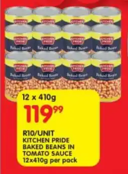 Shoprite Kitchen pride baked beans in tomato sauce offer