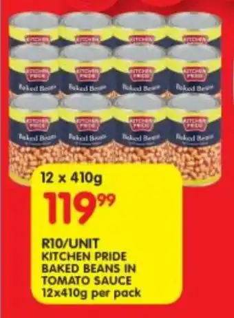 Shoprite Kitchen pride baked beans in tomato sauce offer