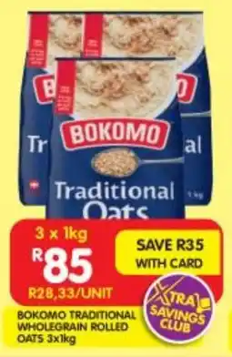 Shoprite Bokomo traditional wholegrain rolled oats offer