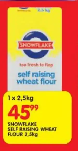 Shoprite Snowflake self raising wheat flour offer